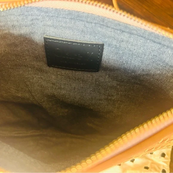 Clare V Petit Moyen Crossbody Bag Bisque Woven Checker - Picture 3 of 4